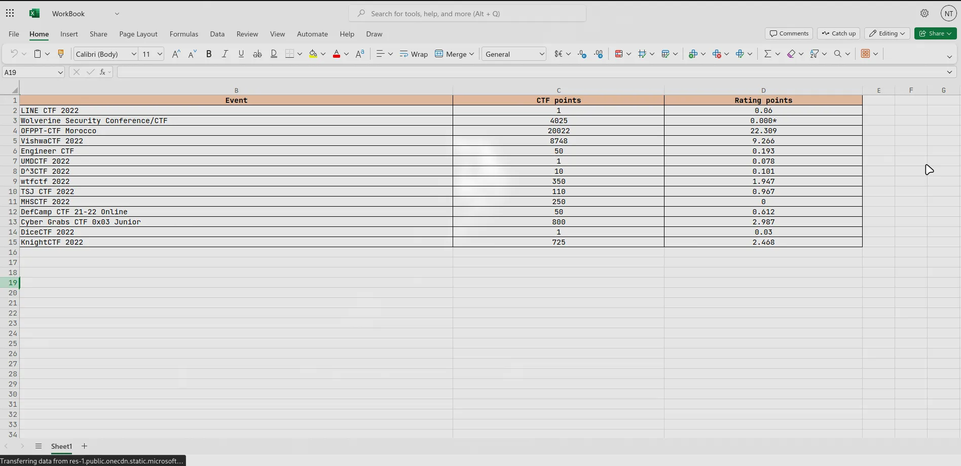excel screenshot