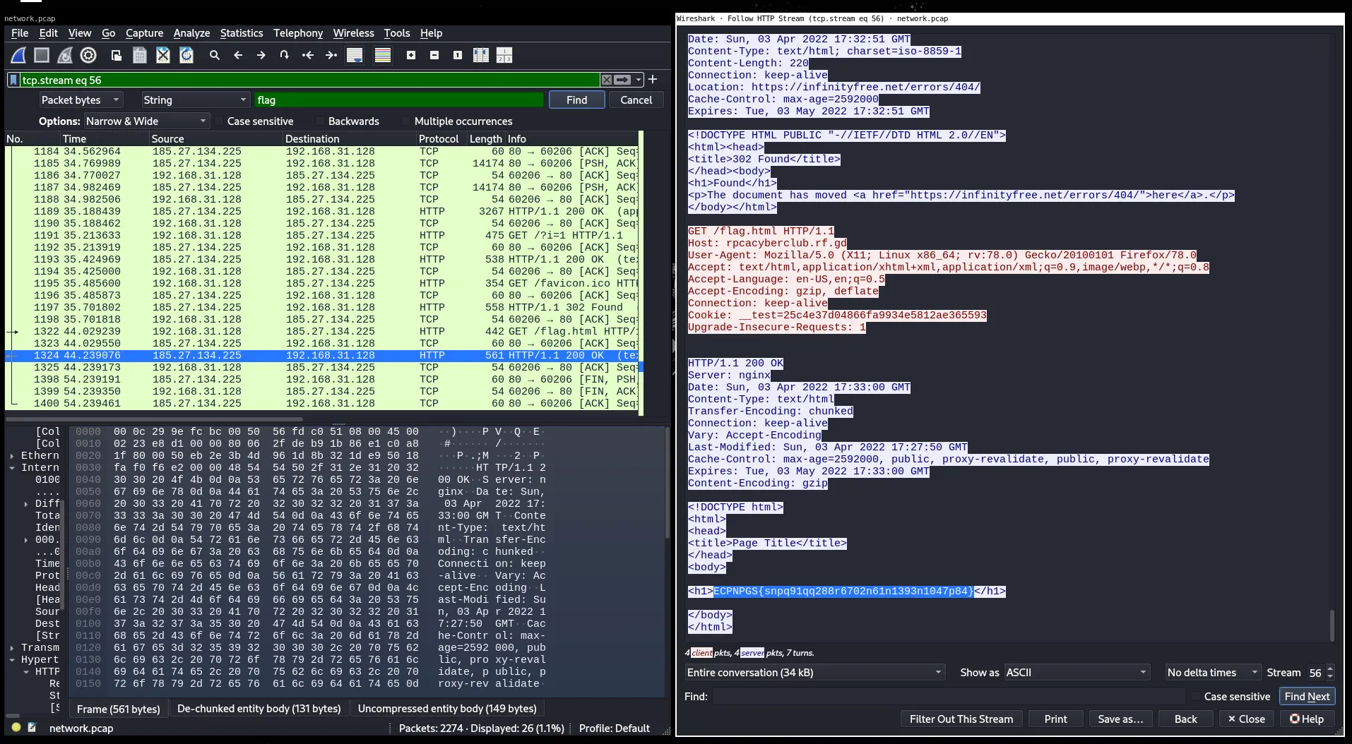 WireShark Screenshot