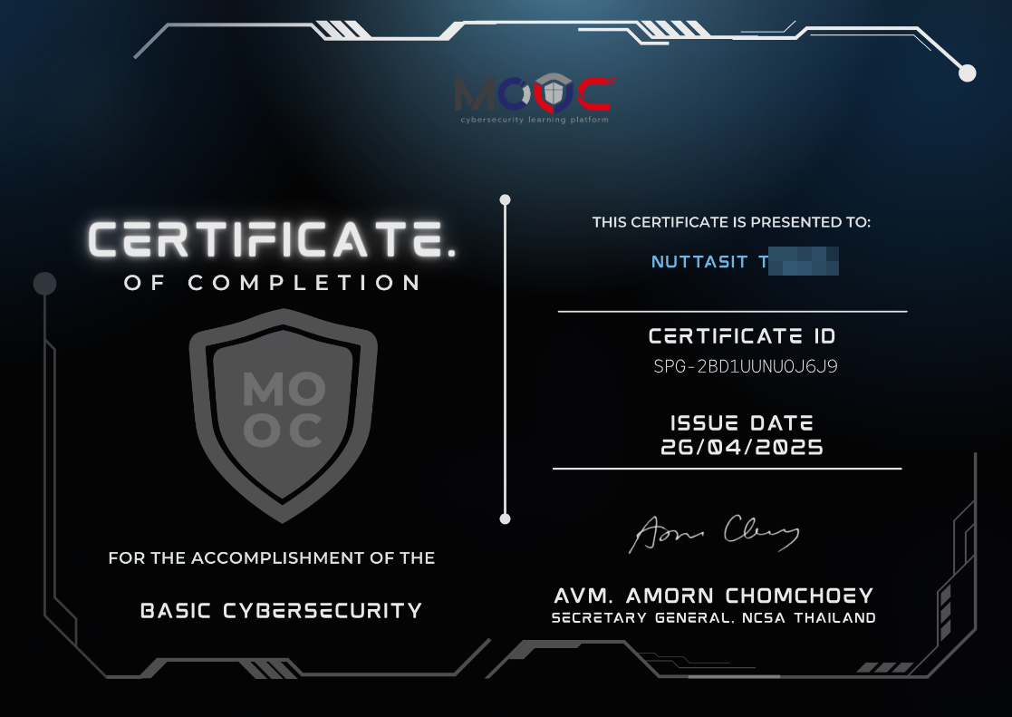 NCSA - Basic Cybersecurity