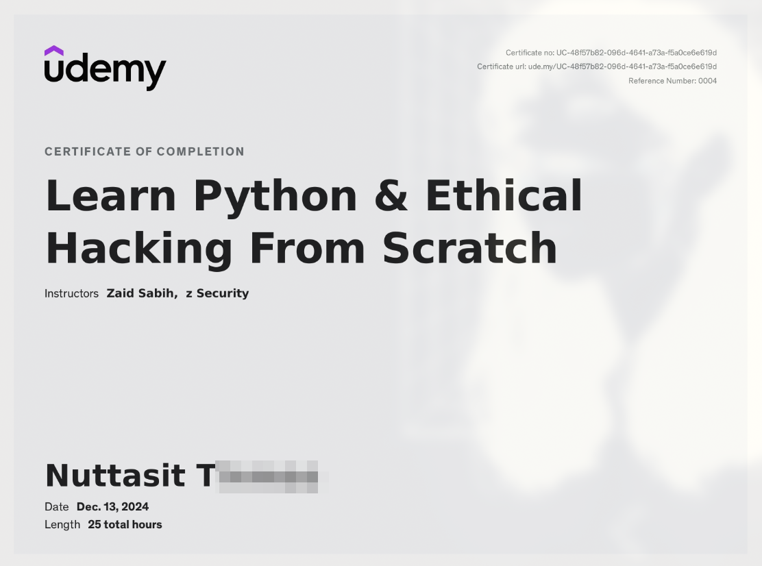 Udemy - Python for Ethical Hacking
